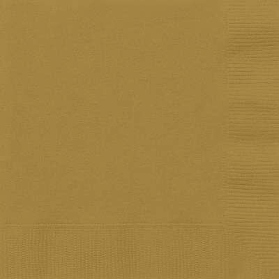 Gold Beverage Napkins 50pk