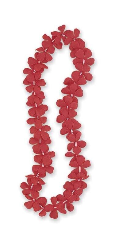 Red Flower Leis 40”