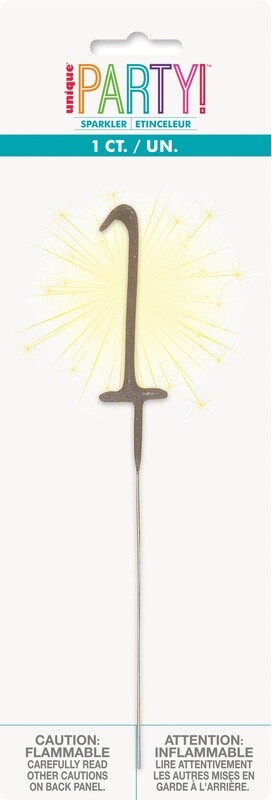 Number &#39;1&#39; Sparkler Candle, 7&quot;