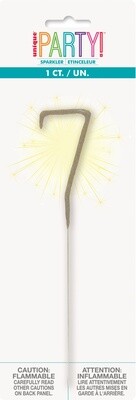 Number &#39;7&#39; Candle Sparkler, 7&quot;
