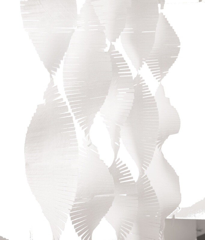 White Paper Fringe Garland 9ft