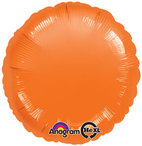 Orange Round Foil Balloon 18&quot; (Discontinued)