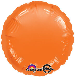 Orange Round  Foil Balloon 18&quot; (Discontinued)