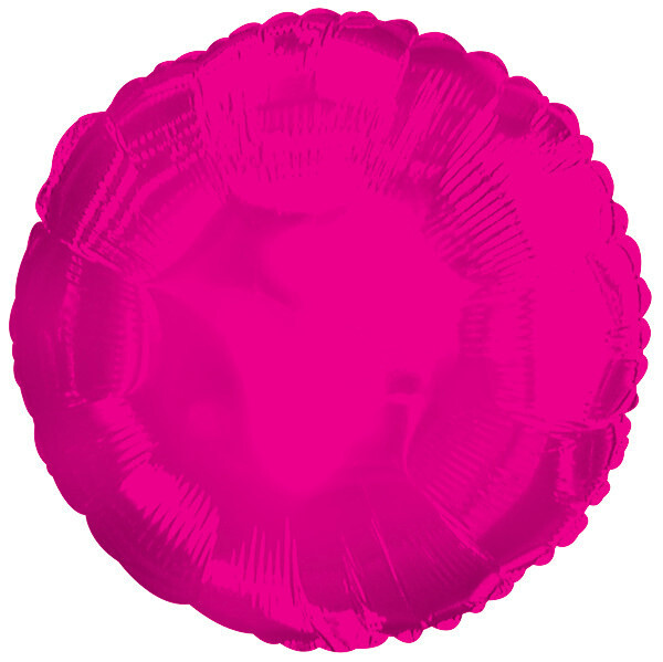 Bright Pink Round Foil Balloon 18&quot;