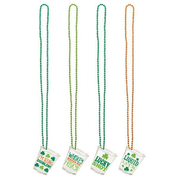 St Patrick&#39;s Shot Glass Necklace, 4ct
