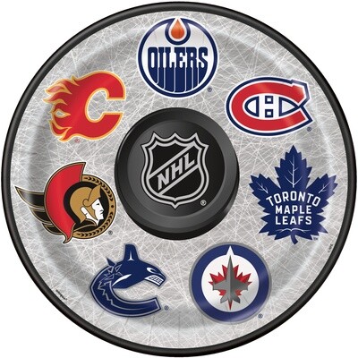 NHL 9&quot; Round Dinner Plates 8ct