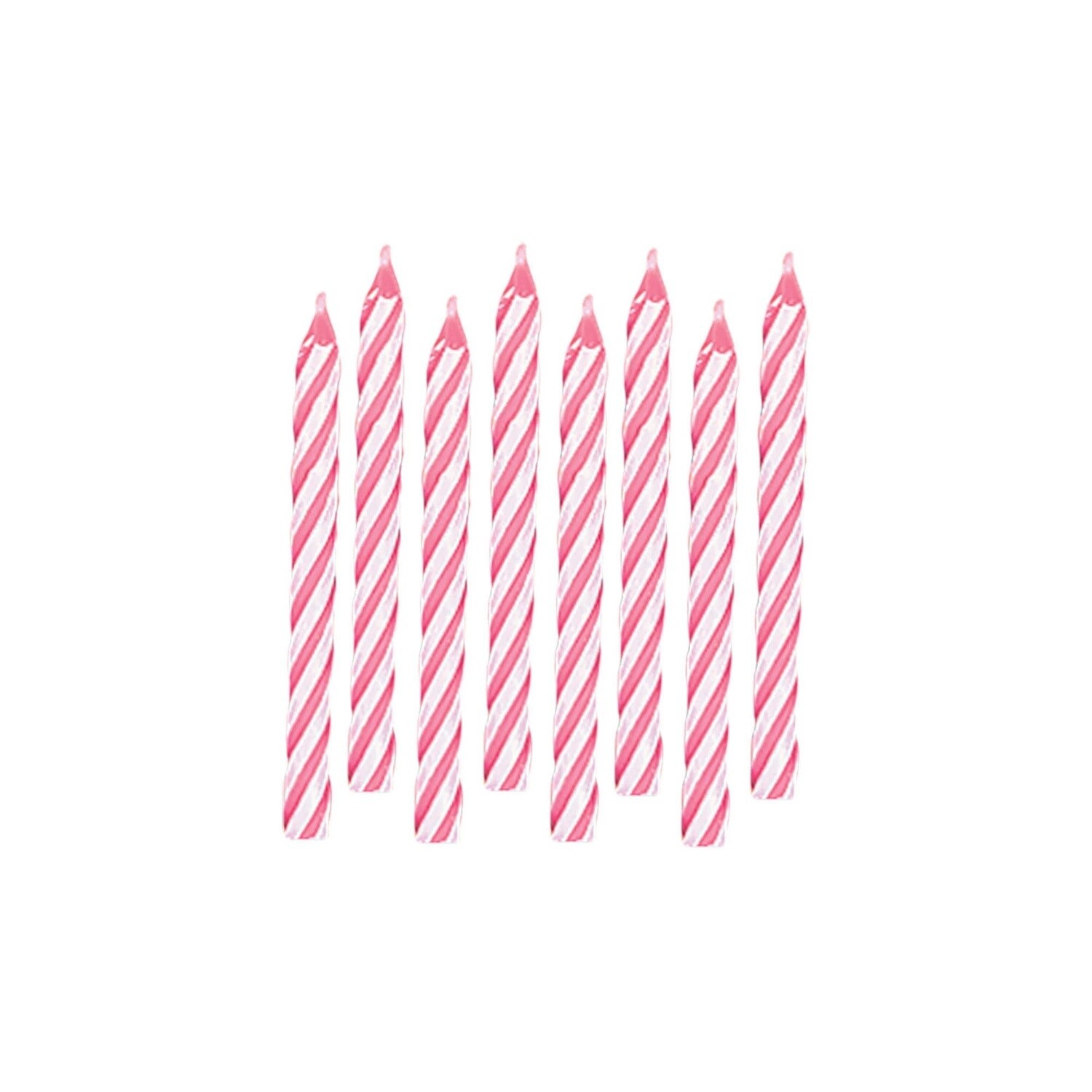 Pink Spiral Birthday Candles 24ct