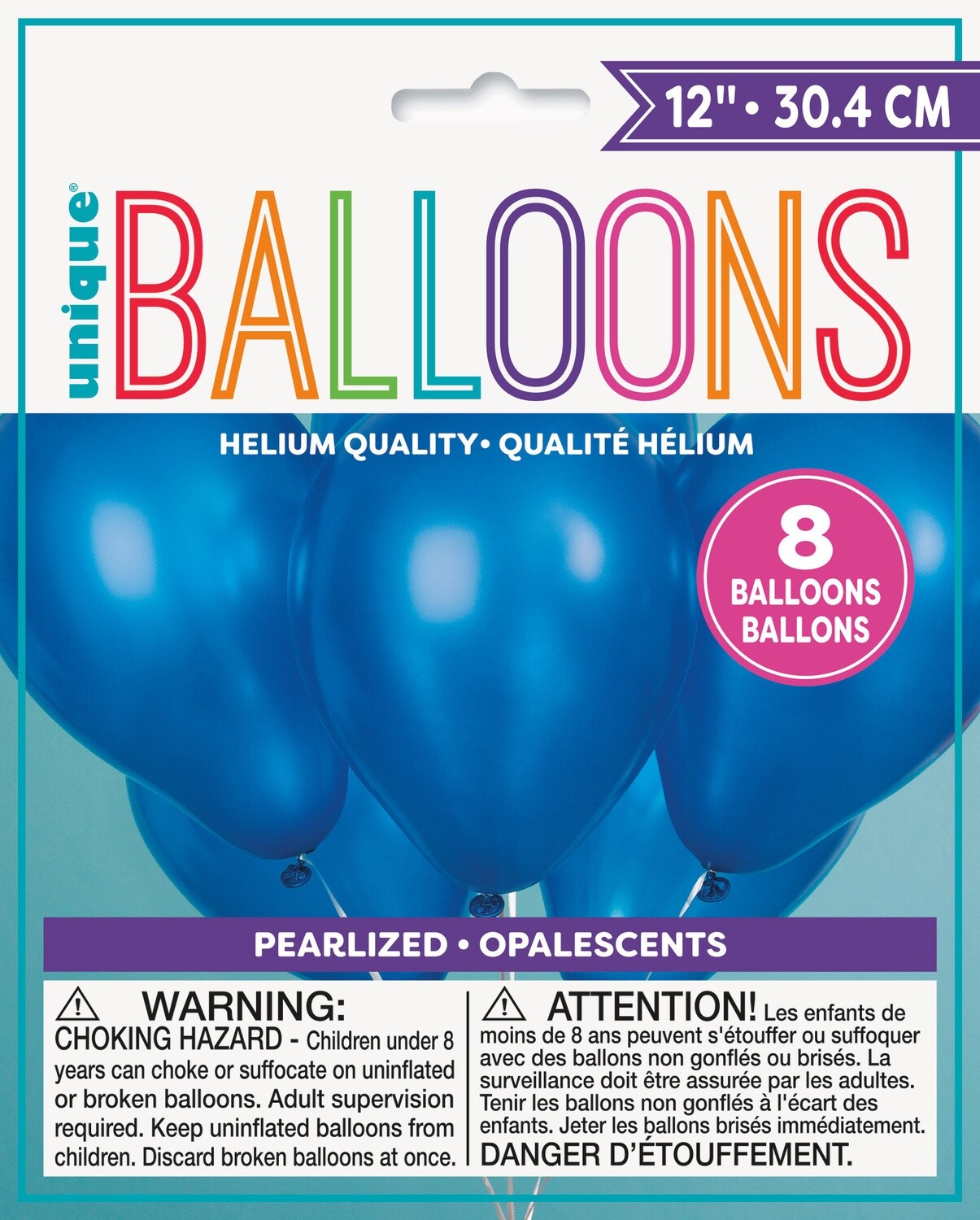 12&quot; Latex Pearized Balloons 8ct - Sapphire Blue