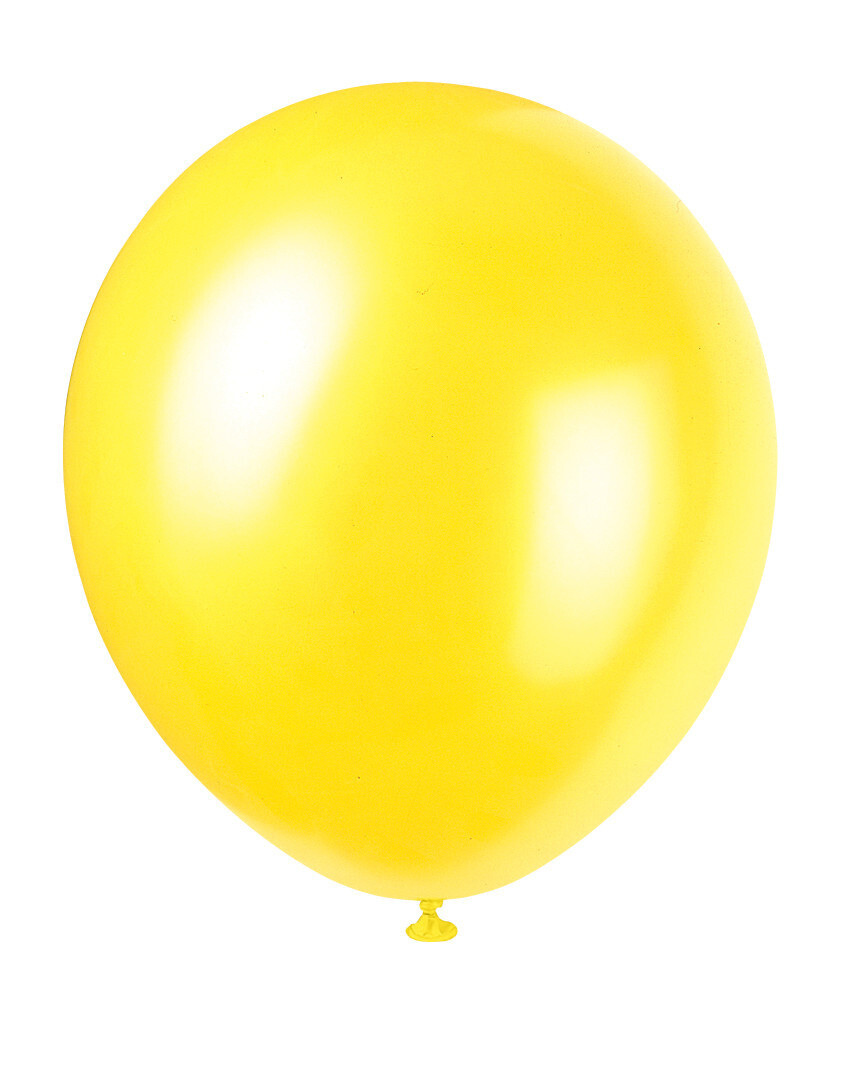 12&quot; Latex Pearlized Balloons 8ct - Golden Yellow