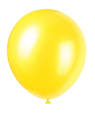 12&quot; Latex Pearlized Balloons 8ct - Golden Yellow