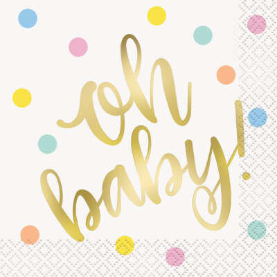 &#39;Oh Baby!&#39; Luncheon Napkins 16ct