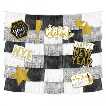 New Years Fringe Backdrop With Cutouts, 14ct