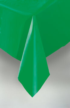 Emerald Green Plastic Rectangle Tablecloth, 54&quot; x 108&quot;