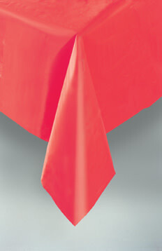 Red Plastic Rectangle Tablecloth, 54&quot; x 108&quot;