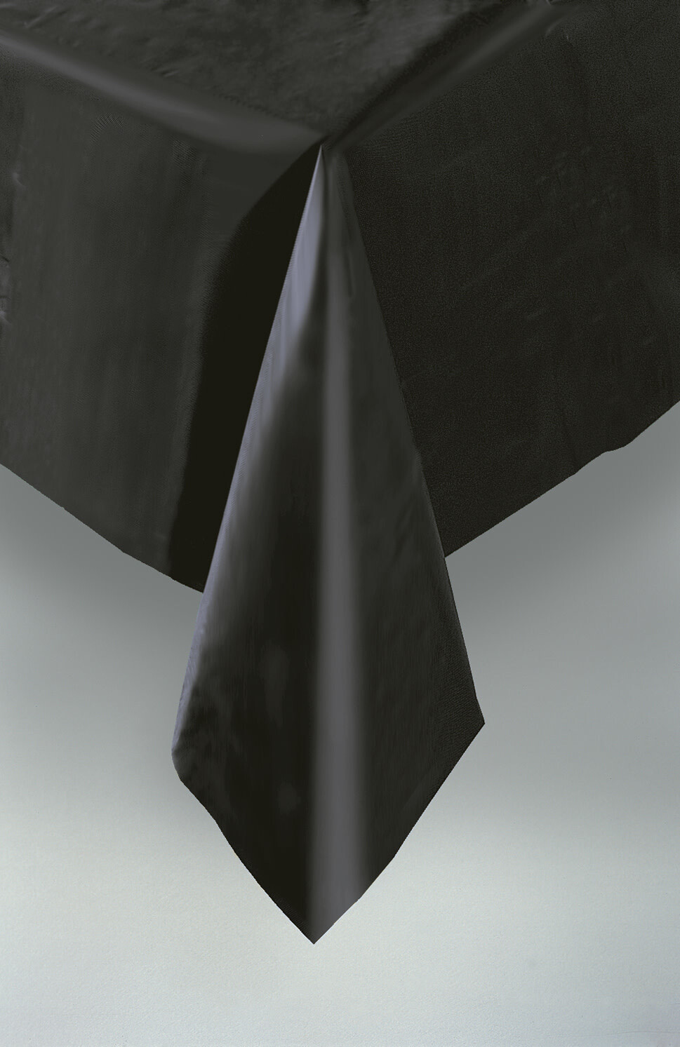 Black Plastic Rectangle Tablecloth, 54&quot; x 108&quot;