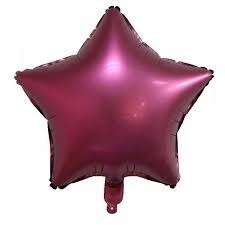 Burgundy Star Foil Balloon 18&quot; (discontinued)