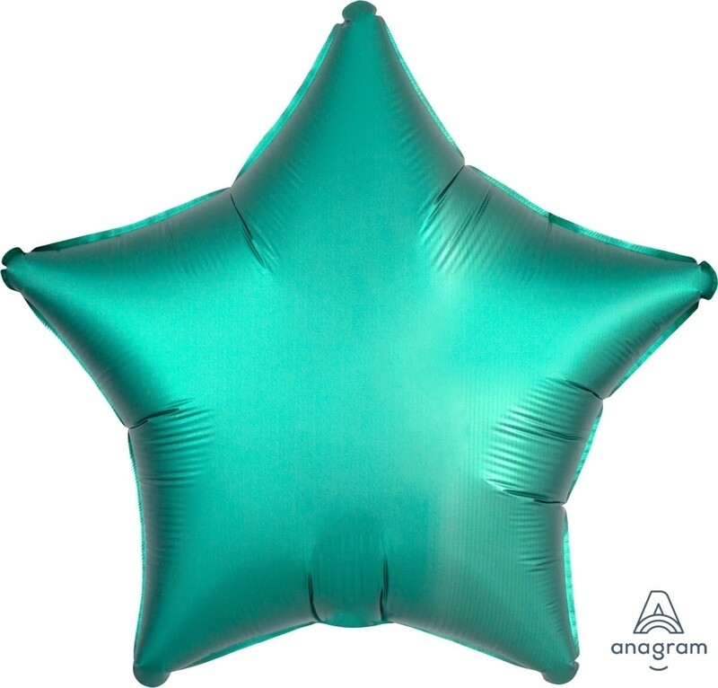 Jade Green Satin Matte Luxe Star Foil Balloon 18&quot;