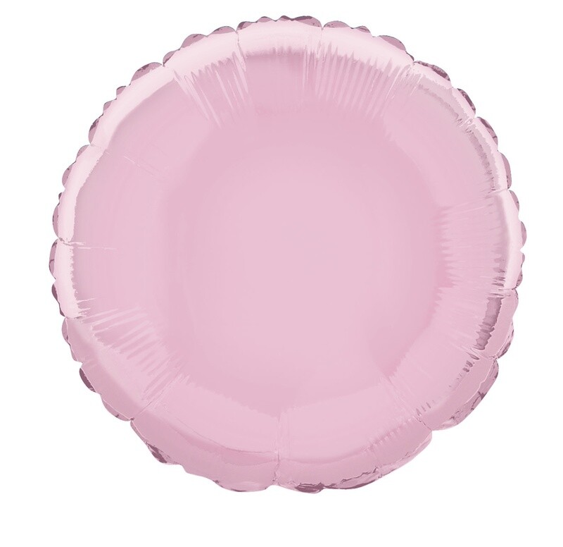 Pastel Pink Solid Round Foil Balloon 18&quot;