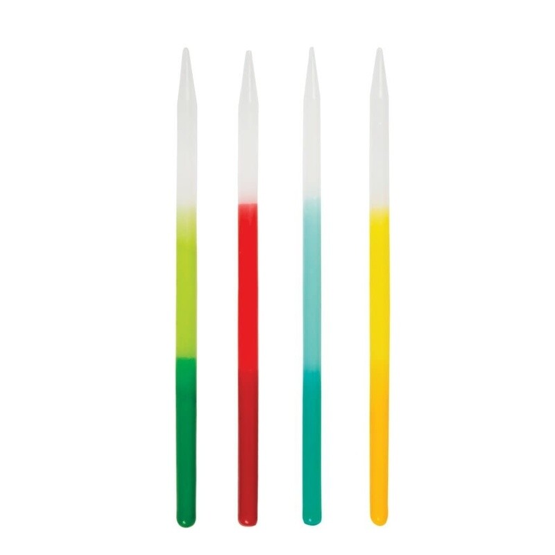 Ombre Birthday Candles 5&quot; - Assorted 12ct