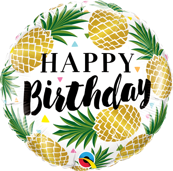 18&quot; Pineapple &quot;Happy Birthday&quot; Mylar