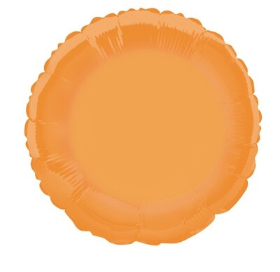 Orange Round Foil Balloon 18&quot;