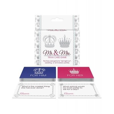 Mr and Mrs Trivia Card Game