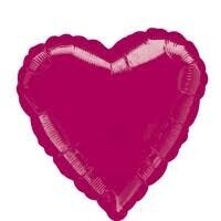 Burgundy Heart Foil Balloon 18&quot; (discontinued)