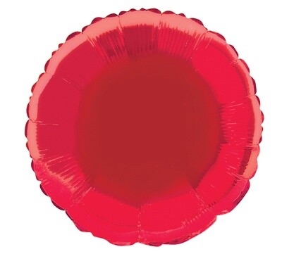 Red Round Foil Balloon 18&quot;