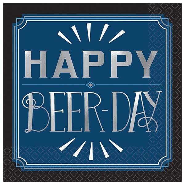 &#39;Happy Beer-Day&#39; Beverage Napkin