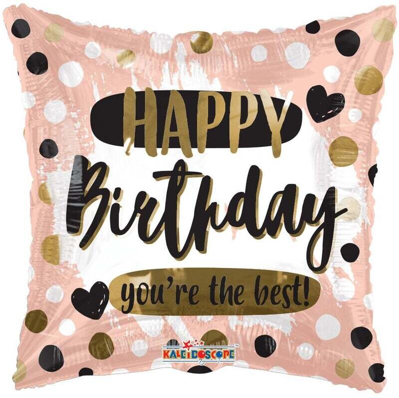 18” Happy Birthday You’re The Best Rose Gold Mylar