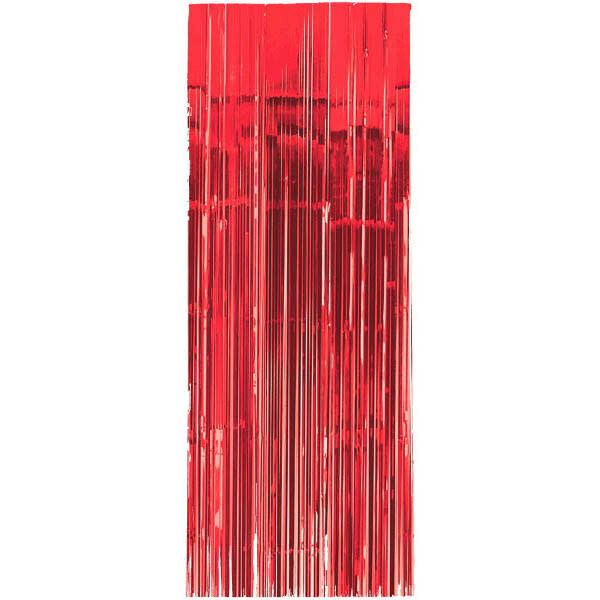 Red Fringe Doorway Curtain