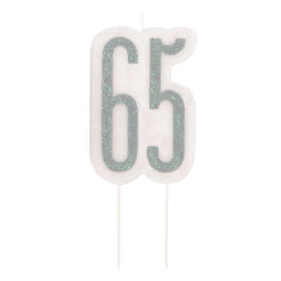 Glitz Black 65th Candle (Discontinued)
