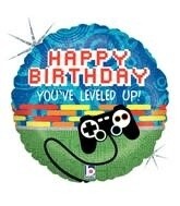 &quot;You&#39;ve Leveled Up!&quot; Game Controller Birthday Mylar Balloon 18&quot;