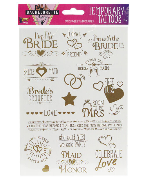 Bachelorette Gold Temp Tattoos