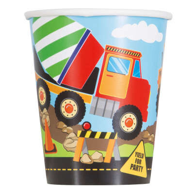 Construction Party 9oz Paper Cups 8ct