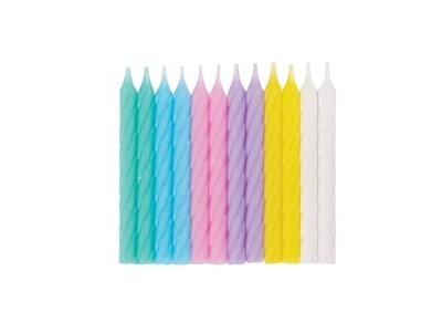 Pastel Birthday Candles - Assorted Colors 24ct