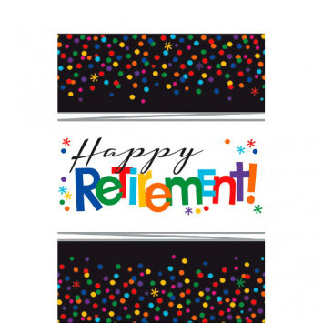 Plastic Retirement Tablecloth 54&quot; x 102&quot;