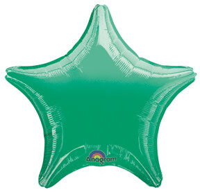 Dark Green Star Foil Balloon 18&quot; (Discontinued)