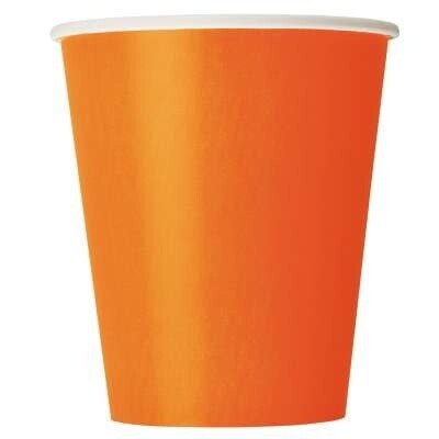 Orange Paper Cups 8pk