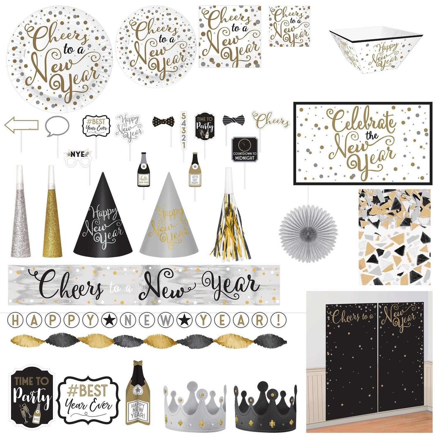 Insta-Party New Years Kit 158ct