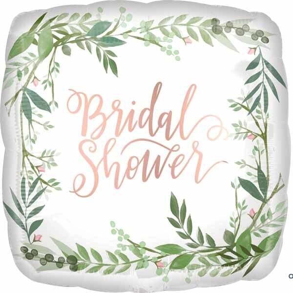 Love and Leaves Bridal Shower 18&quot; Square Mylar