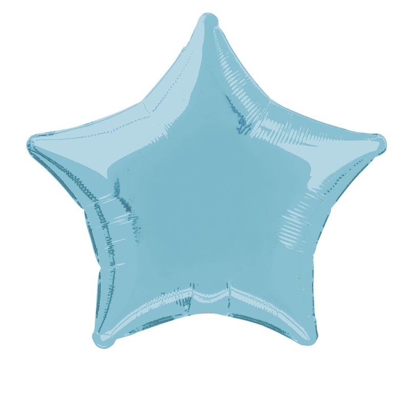 Baby Blue Star Foil Balloon 20&quot;