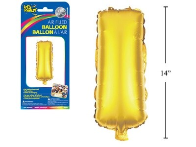 Gold Letter I Balloon (14&quot; Air Filled)