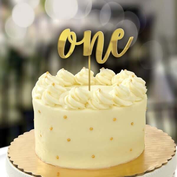 1st Birthday Gold Cake Topper