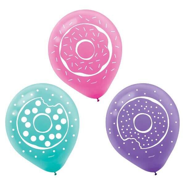 Donut Latex 6pk Balloons