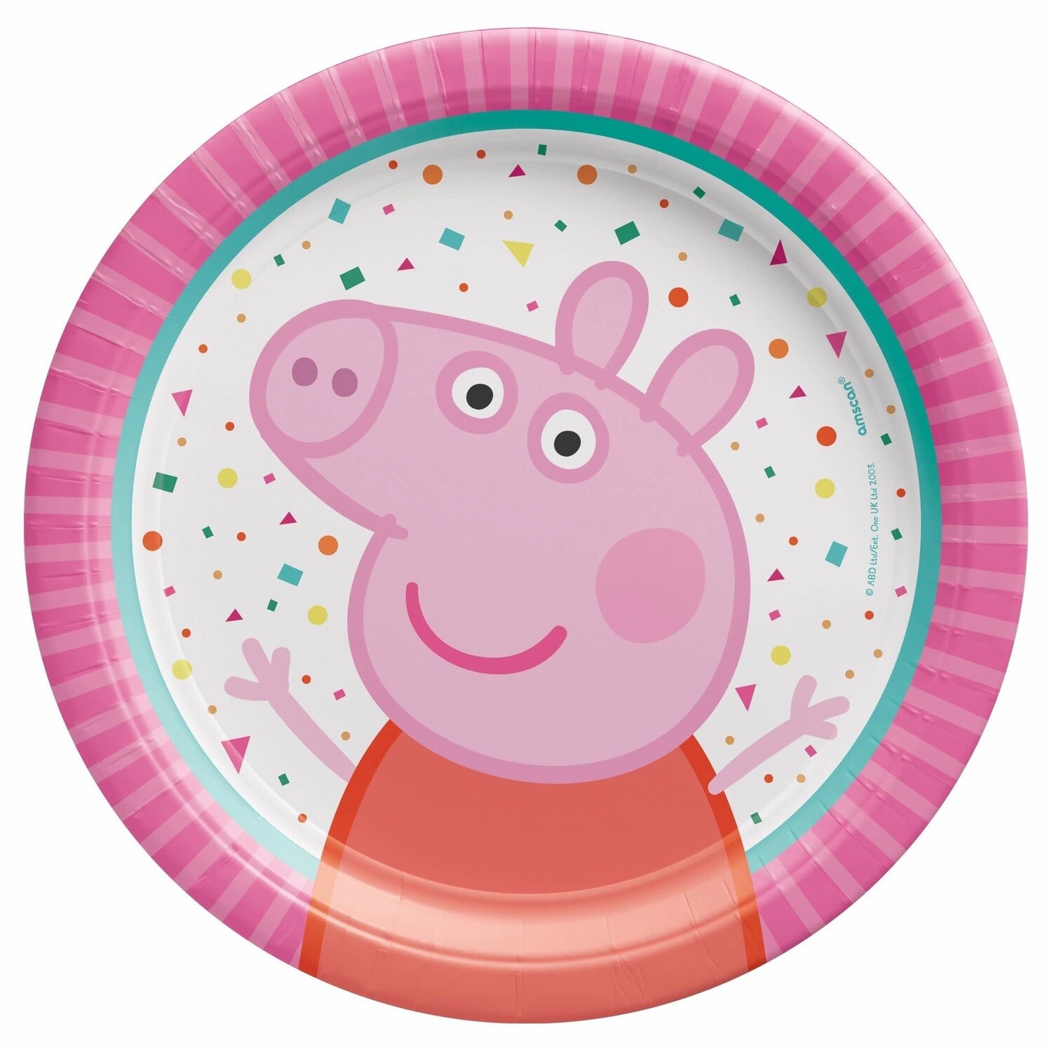 Peppa Pig Confetti 7&quot; Dessert Plate, 8ct