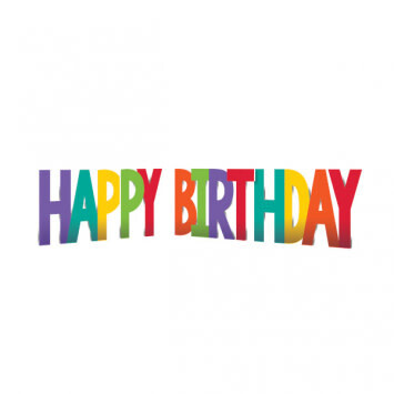 Birthday  Rainbow Corrugate Yard Sign 12&quot;high