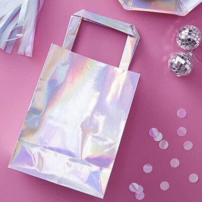 Iridescent Foil Party Bags, 5ct