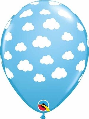 Pale Blue with Printed Clouds 12&quot; Latex Singles