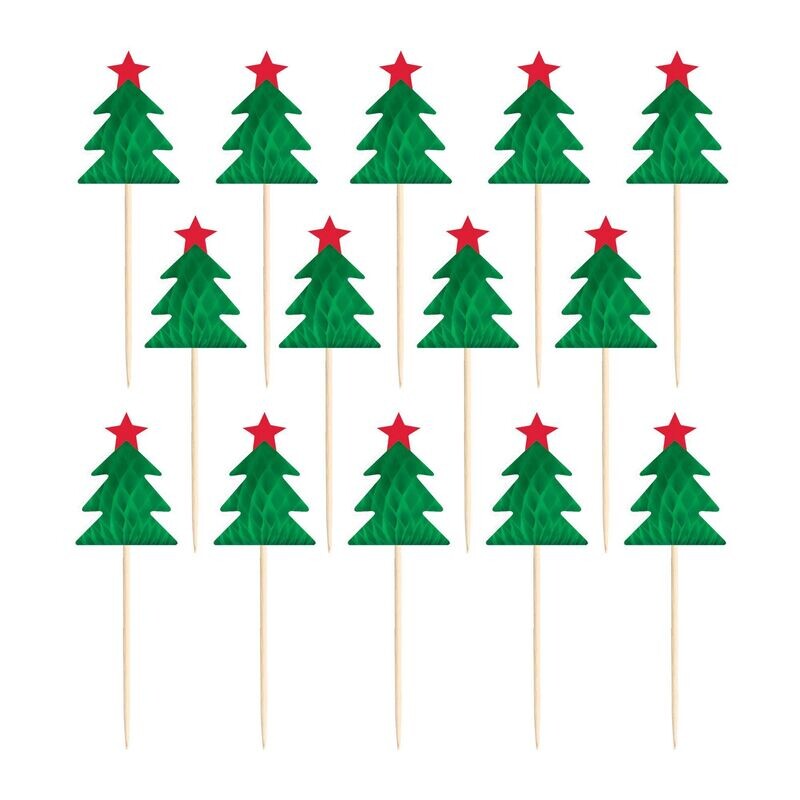 Christmas Tree Honeycomb Party Picks